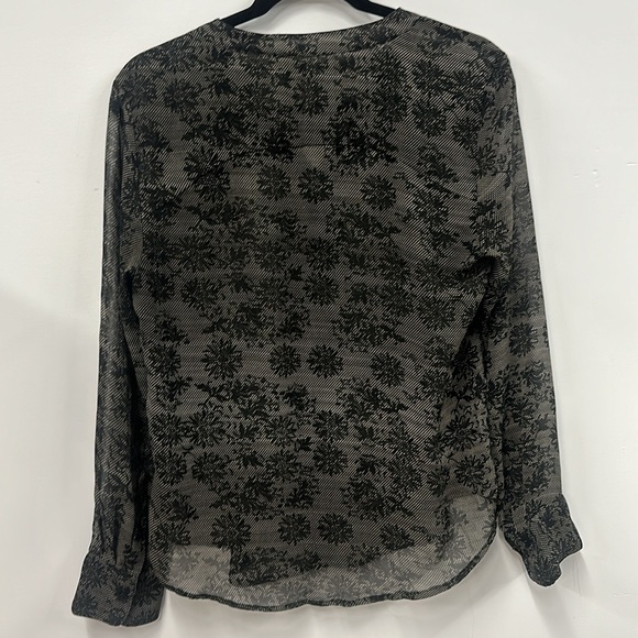 WGB Blouse by Walter Baker Sheer Button Down Shirt Top Black s - Picture 6 of 6